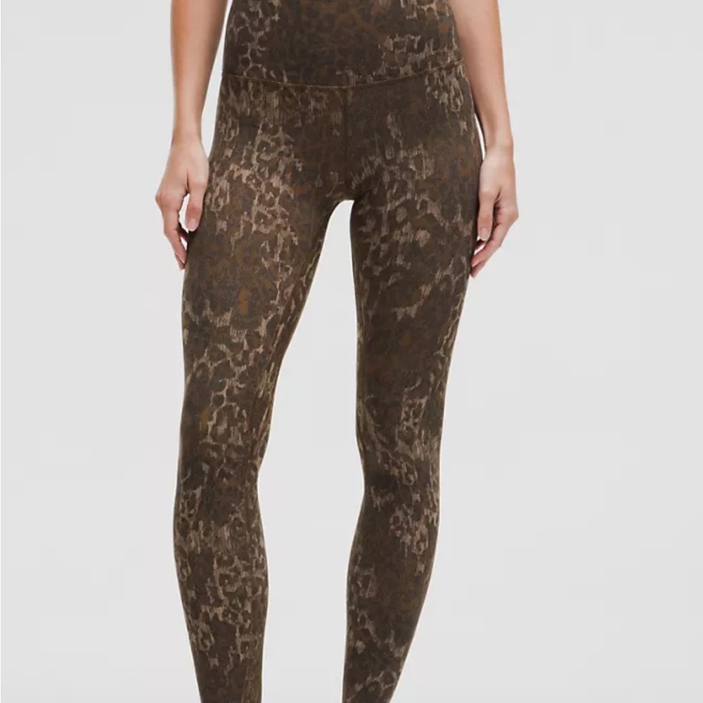 Lululemon Athletica Brown Patterned Leggings